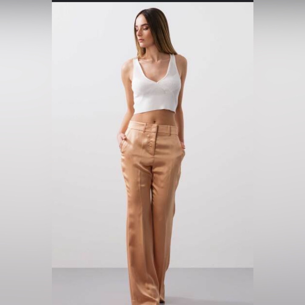 BCBG MAXAZRIA Beige Straight Leg pants